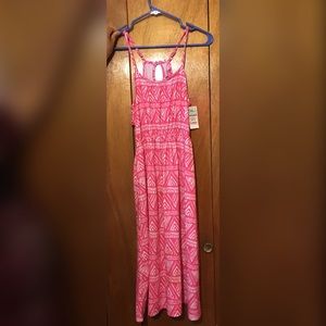 NWT Chillipop Pink and White Chevron girl dress